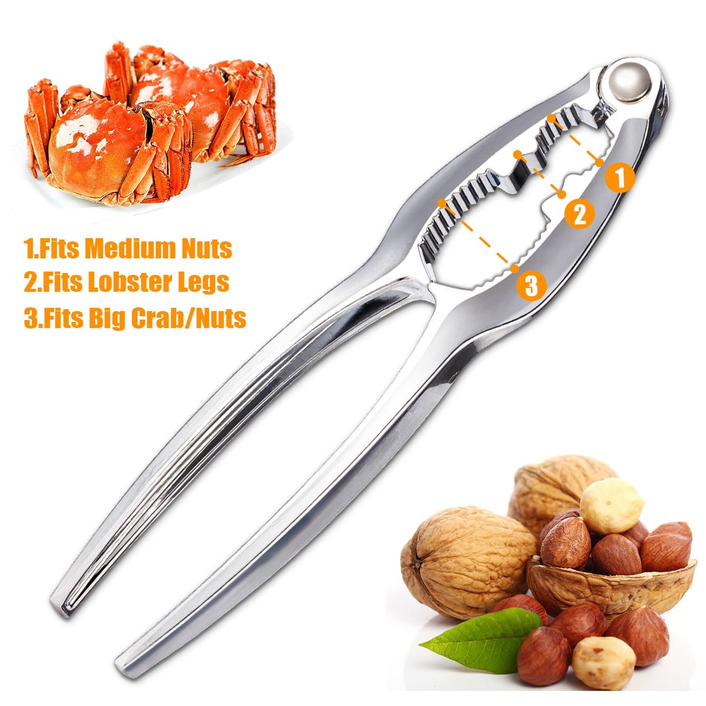 52 Pcs Crab Crackers and Tools, Crab Crackers Sets, Lobster Cracker, Heavy Duty Seafood Tools, Nut Cracker Set