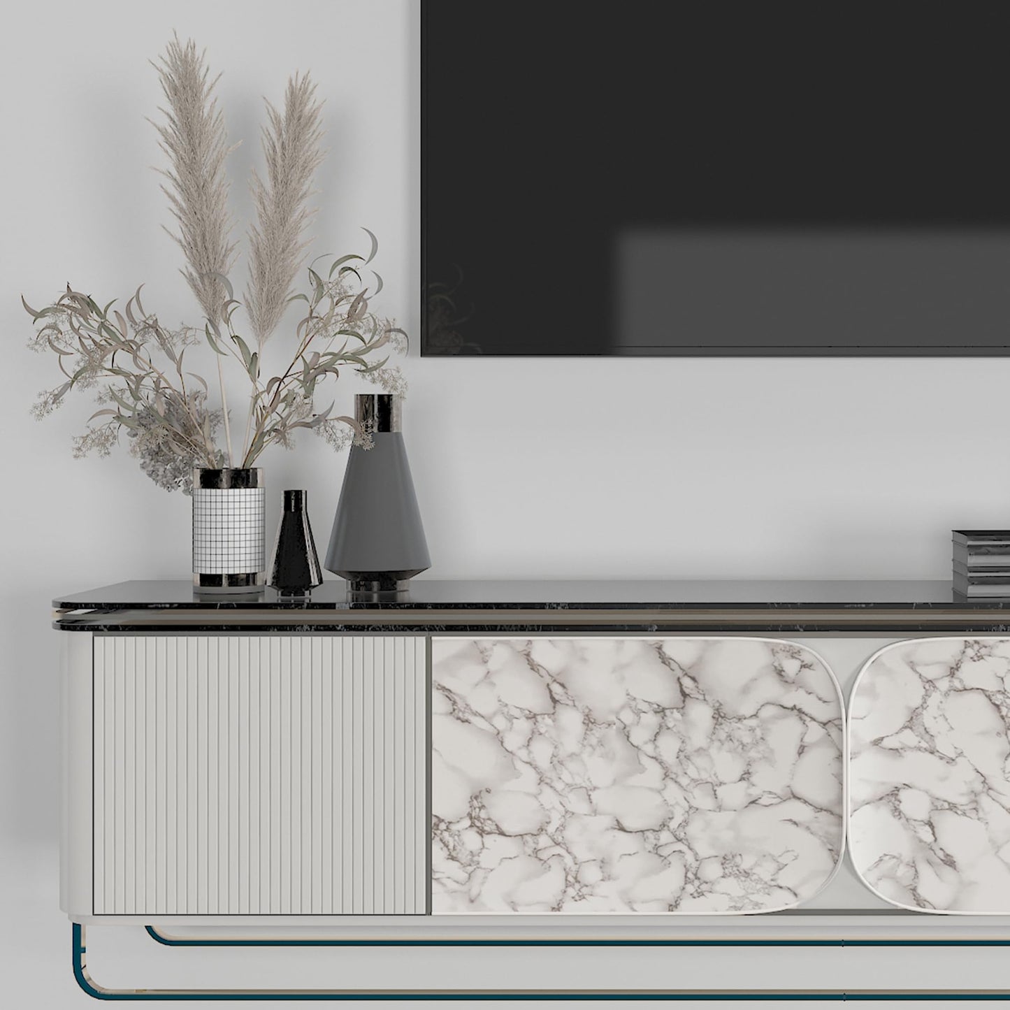 JSEVEM 16"×118" Grey White Marble Wallpaper Peel and Stick Waterproof Gray Marble Contact Paper Vinyl Wrap Glossy Textured Self Adhesive Granite DIY Tile Sticker for Kitchen Cabinets Table Countertops