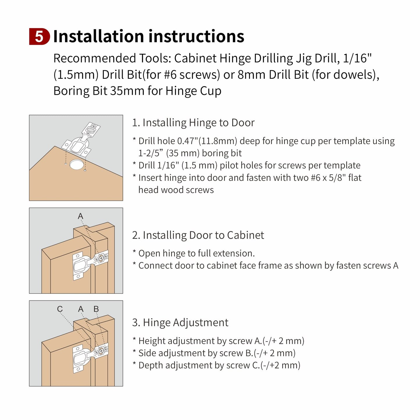STIANC 50 Pack 1/2" Overlay 2D Soft Close Hinges for Face Frame Kitchen Cabinet, 3 Way Adjustability, Quiet Self-Shut Door,105 Degree