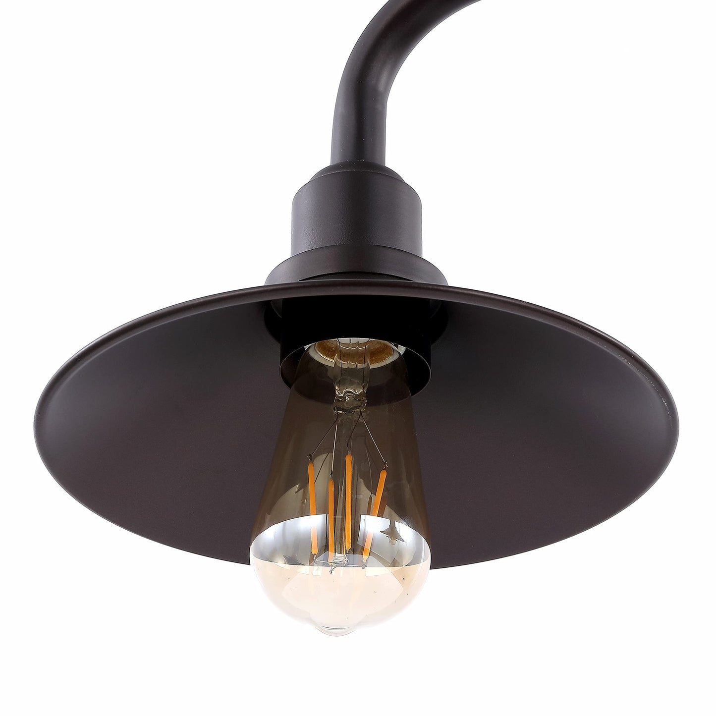 JONATHAN Y 34.25" Oil Rubbed Bronze 3-Light Pendant for Kitchen Island, Modern Farmhouse Industrial Metal Ceiling Light with LED Bulbs, Iron Shade (JYL1113A)