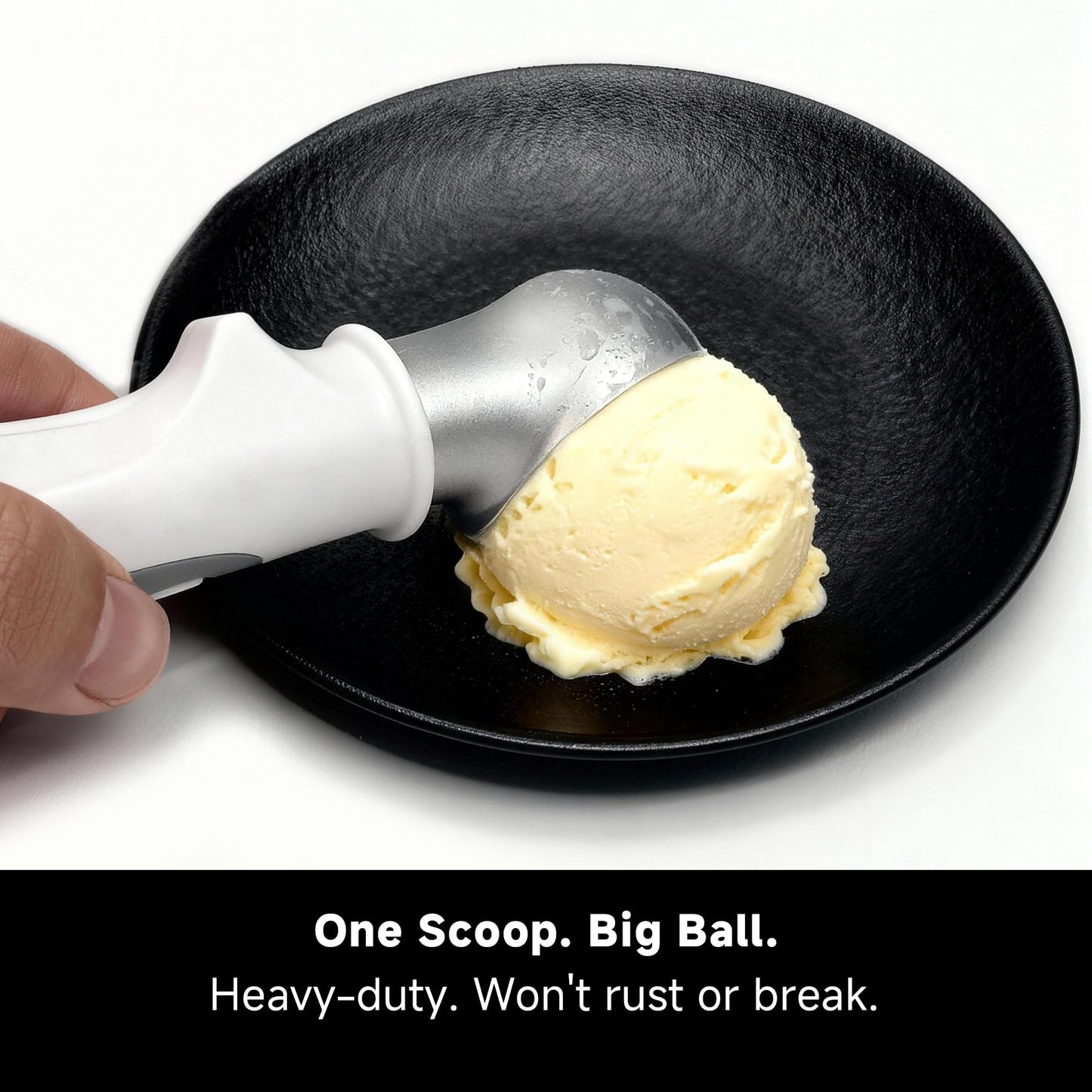 SEAINGO Heated Ice Cream Scoop - Rechargeable, ON/OFF Safety Lock Switch, Two Warming Modes, Ergonomic Handle, Electric Kitchen Tool Nonstick Scooper for Gelato, Frozen Yogurt, Sorbet & More