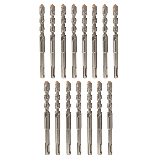 Drill America 1/2" x 6" PRO Series SDS-Plus 4-Cut Tip Hammer Bit Drill Bit (Pack of 15)