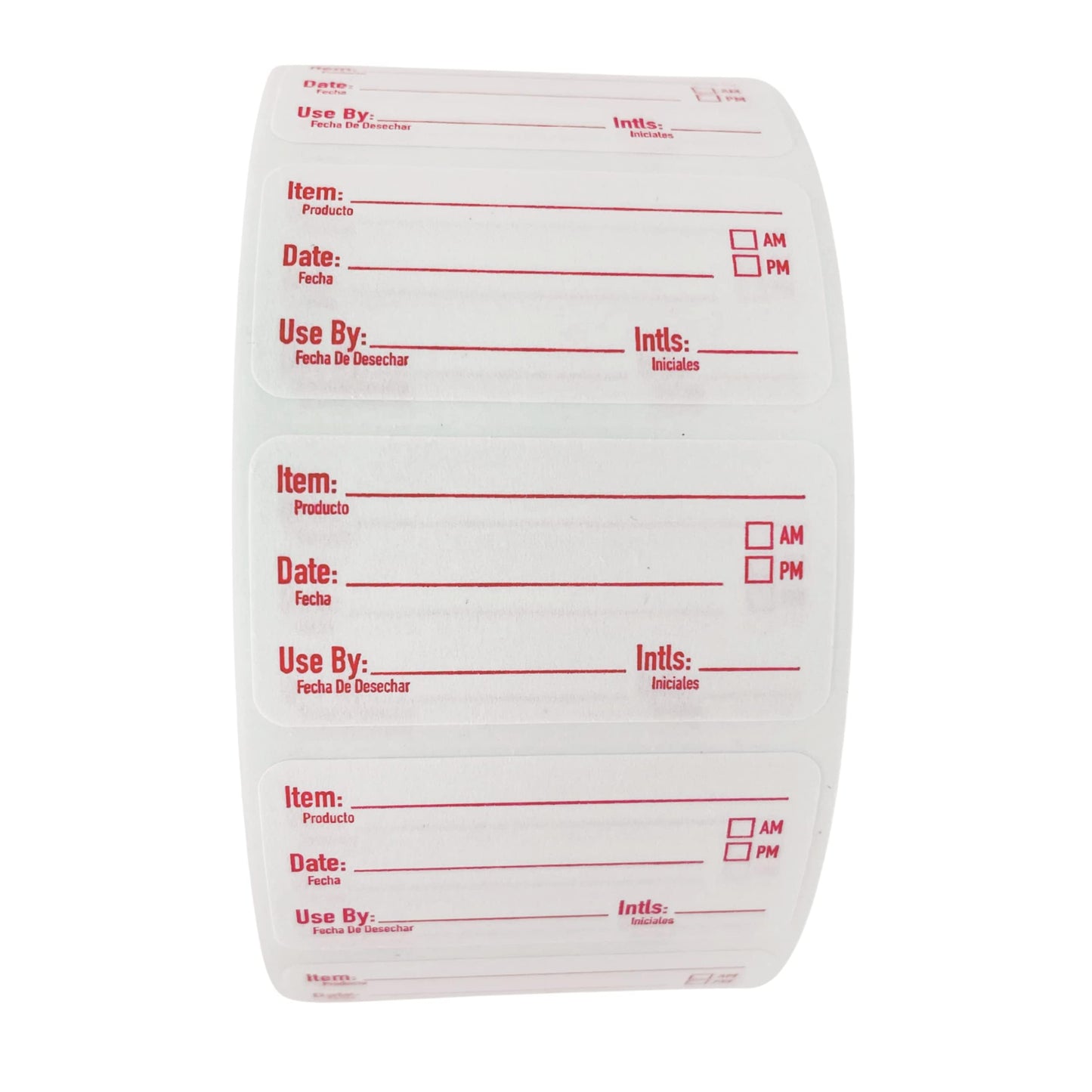 ATL Direct 2x1 Dissolvable Food Labels, 1000 Label Stickers, Bottle Labels for Storage Bins, Sticker Labels for Food containers, (1000, Red)
