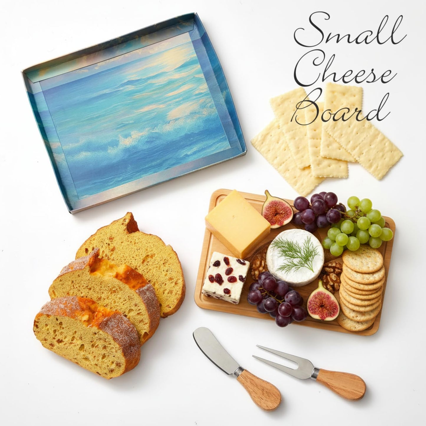 Ziliny Sea Turtle Shaped Cheese Board Set Small Charcuterie Cutting Board Wooden Platter with Knives Forks Funny Serving Trays Turtle Gift for women Christmas Party Kitchen Decoration