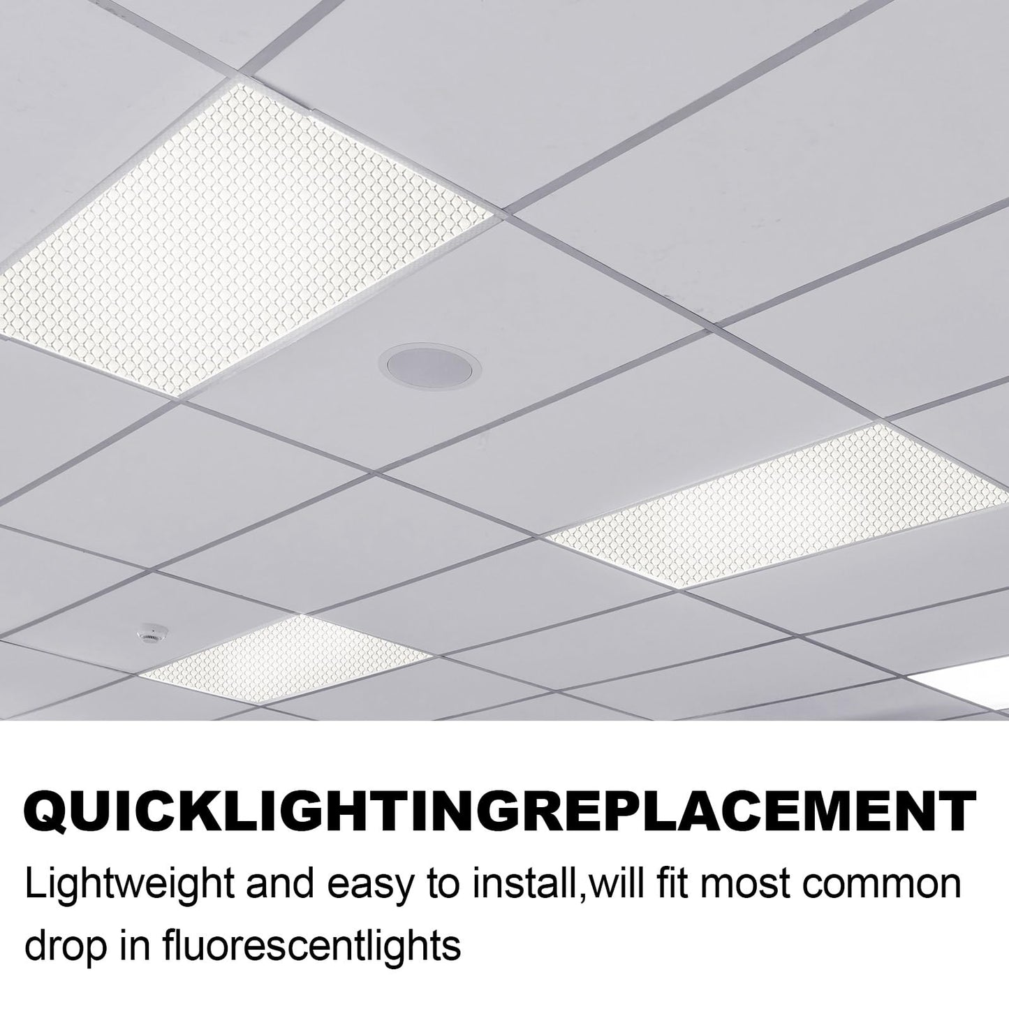 Pangda 6 Pack Replacement Fluorescent Light Covers Clear Acrylic Ceiling Lighting Panel Flat Sheet for Overhead Fixtures, 22.5 x 46.5 x 0.1 Inch