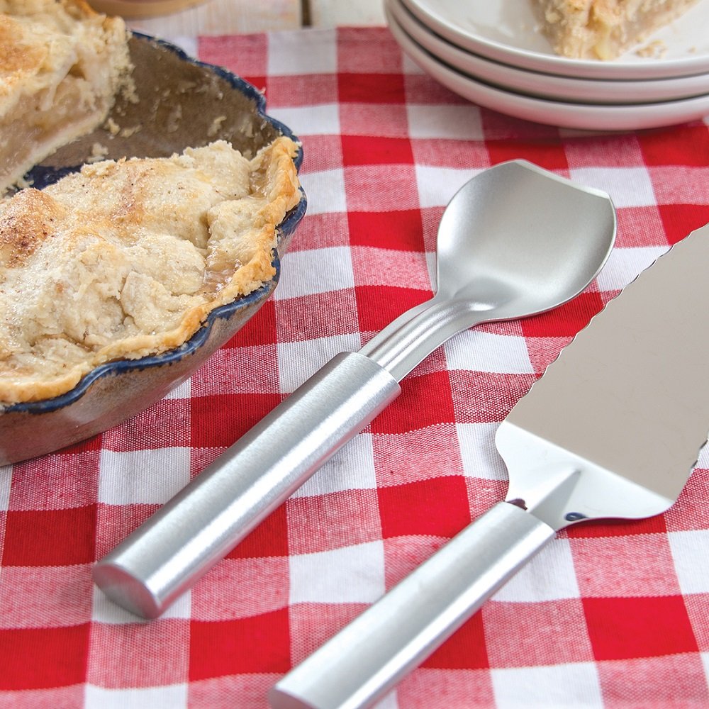Rada Cutlery Ice Cream Scoop (R137), 2.38" x 2.38" Stainless Steel Bowl, Silver Handle