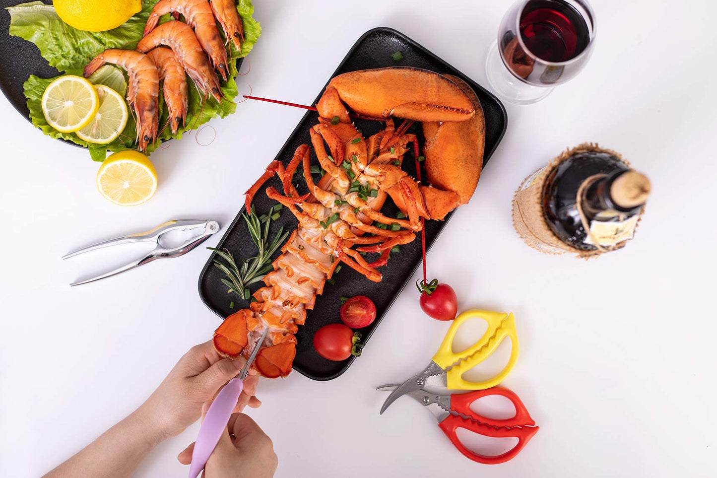 Crab Crackers and Seafood Forks Set - 12 Piece Stainless Steel Crab Leg Crackers with Picks for Lobster and Shellfish