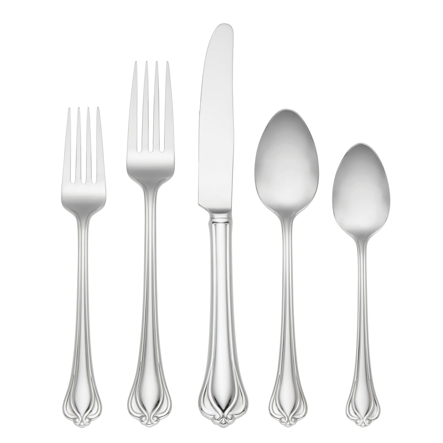Lenox Silverware Set For 12, Alcott 89-Piece Flatware Set with Serving Utensils, Service For 12, 18/10 Stainless Steel, Mirror Finish, Dishwasher Safe, Knives Spoons and Forks (Silver, 89 Piece)