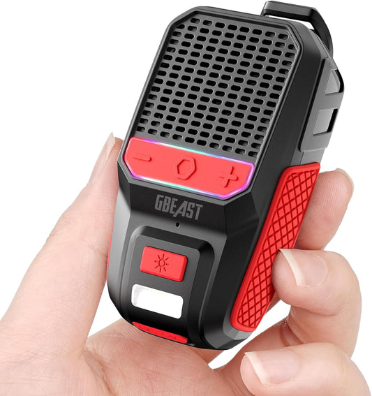 GBEAST Wearable Bluetooth Speaker, Clip-On Mini Portable Speakers All Day Playtime Waterproof Built-in Mic