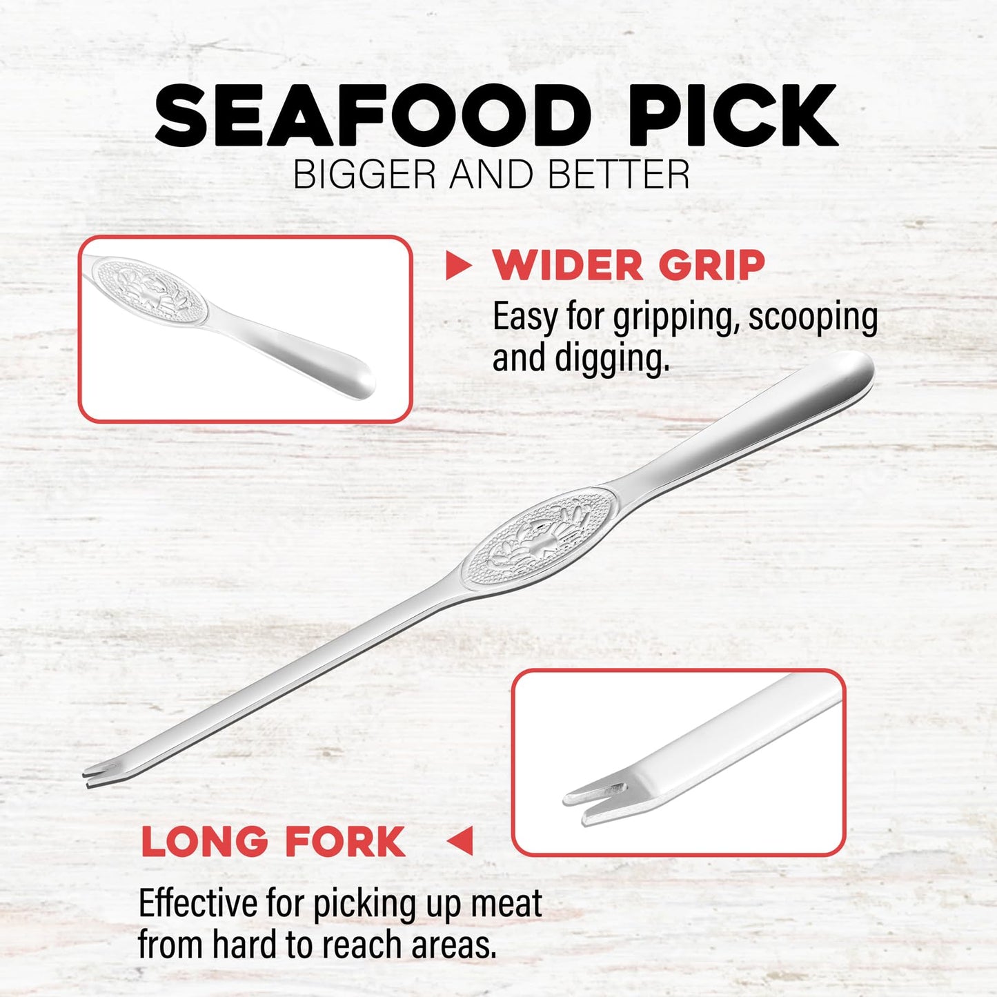 8pcs Premium Crab Crackers and Tools Set, Stainless Steel Crab Leg Cracker Tool, Seafood Scissors, Picks, Shellers, and Storage Bag