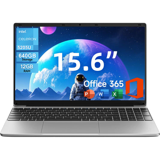 jumper 15.6" FHD Laptop, 12GB RAM 640GB Storage Expandable to 512GB,1 Year Office 365, Numeric Keyboard, HDMI, WiFi5, BT4.2,38Wh Battery, Windows 11 Laptop for Business and Student