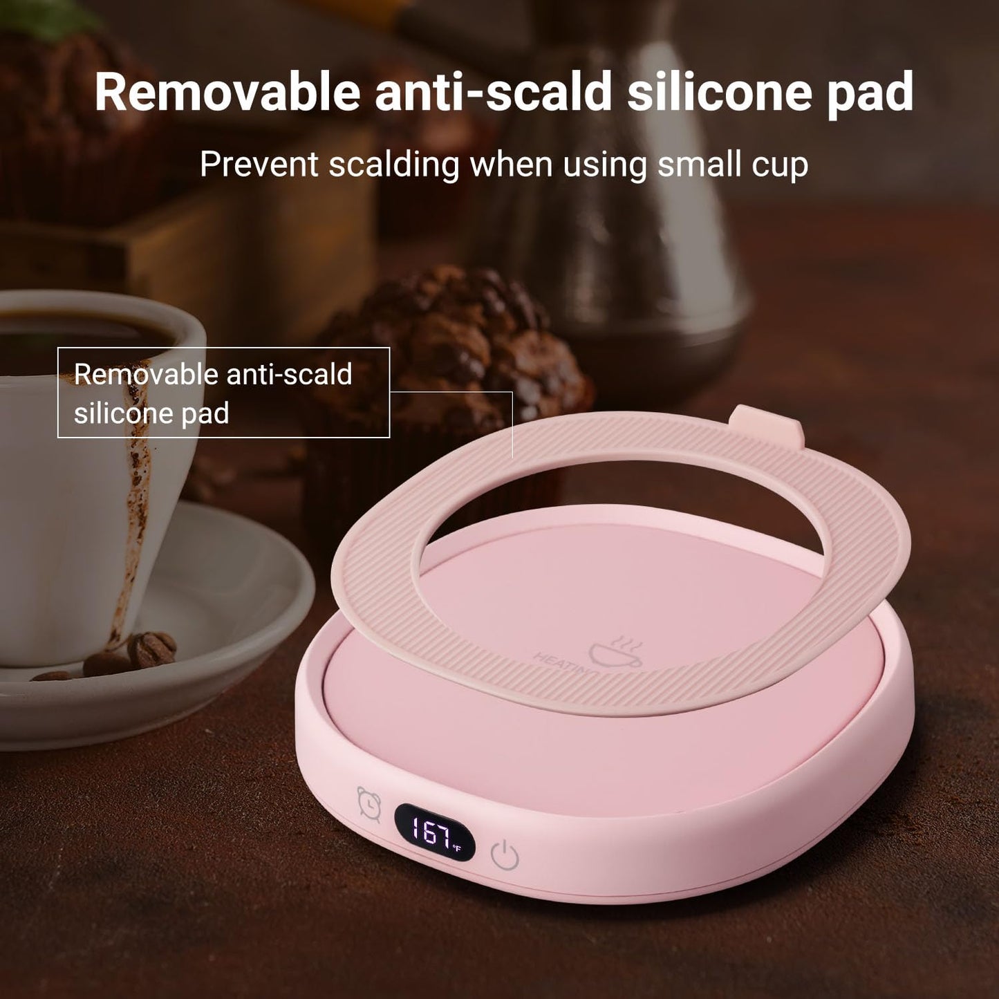 Coffee Mug Warmer & You are Awesome Mug Set, Electric Cup Warmer for Desk, Beverage Warmer with 4 Temperature Setting, 8-Hours Auto Shut Off