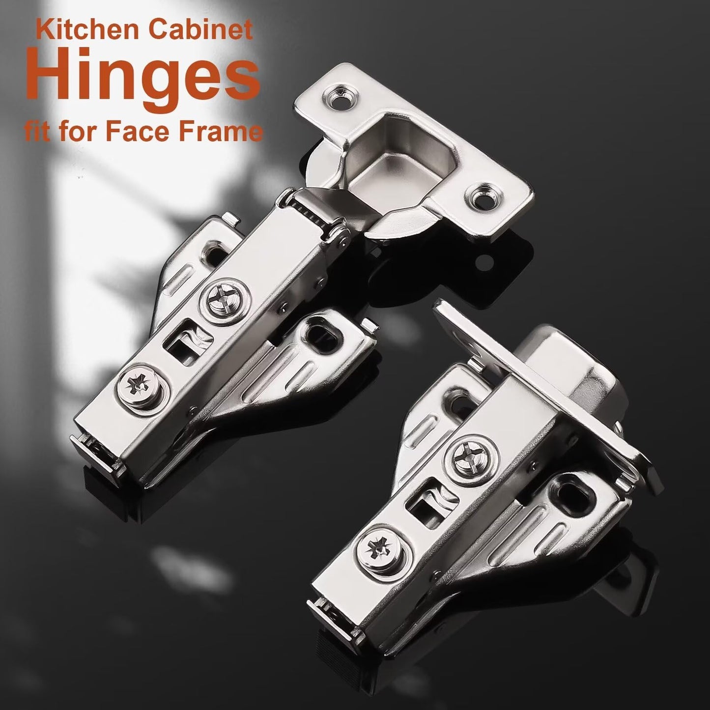 10 Pairs （20 Pack） Soft Close Kitchen Cabinet Door Hinges fit for Face Frame Cabinet,105 Degree Opening Angel Self Closing with Mounting Screws by Probrico