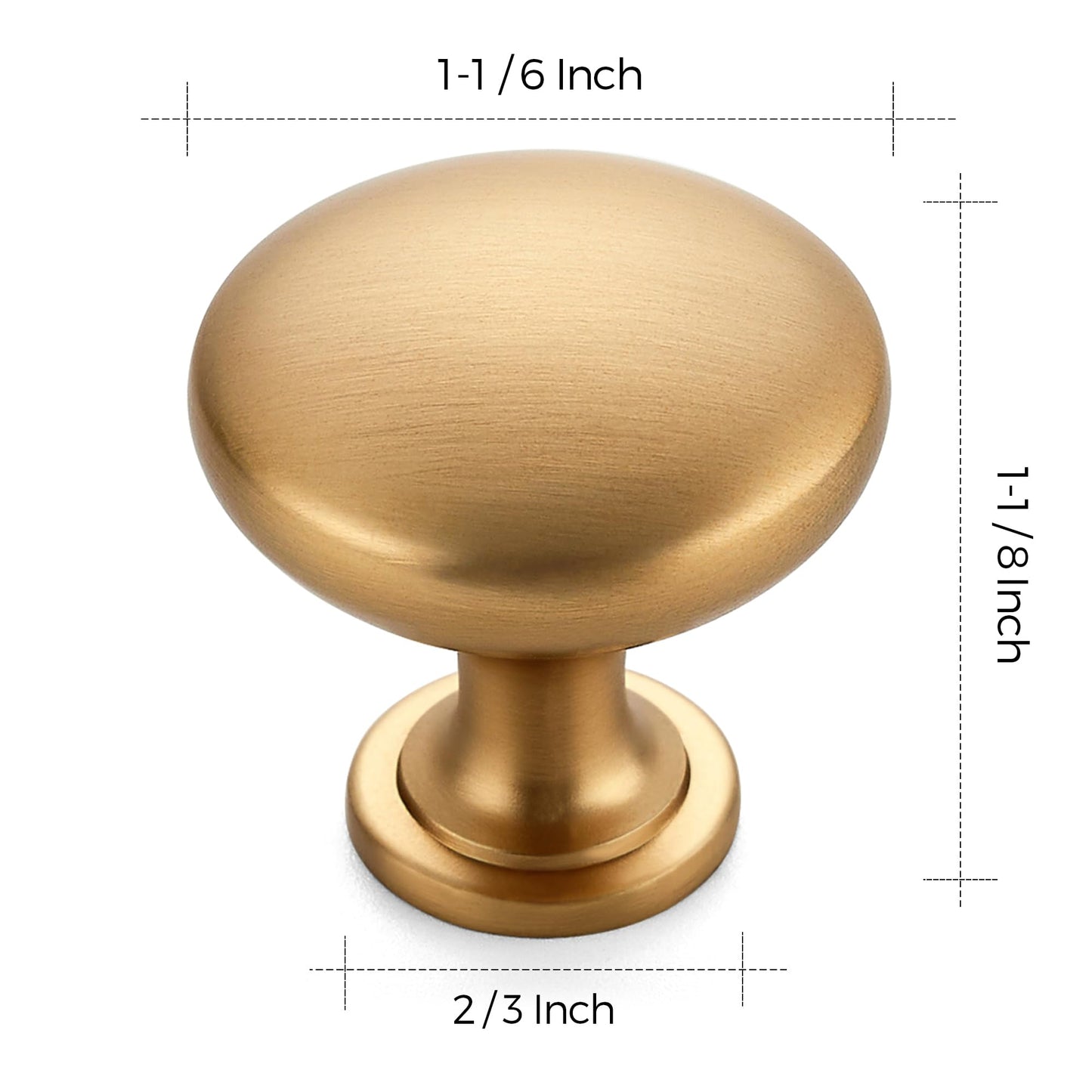 Ravinte 5 Pack Champagne Bronze Round Zinc Cabinet Knobs for Kitchen Bathroom Closet Dresser Cabinets
