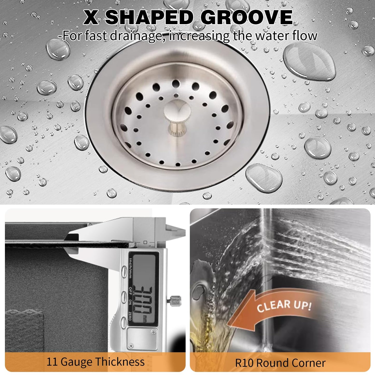 15x20In Kitchen And Bar Workstation Sink- Small Stainless Steel Drop In Single Bowl Bar Sink Built-in Ledge Topmount Workstation Sink With Accessory-SS Grid Cutting Board,Silicon Mat,Drain Assembly