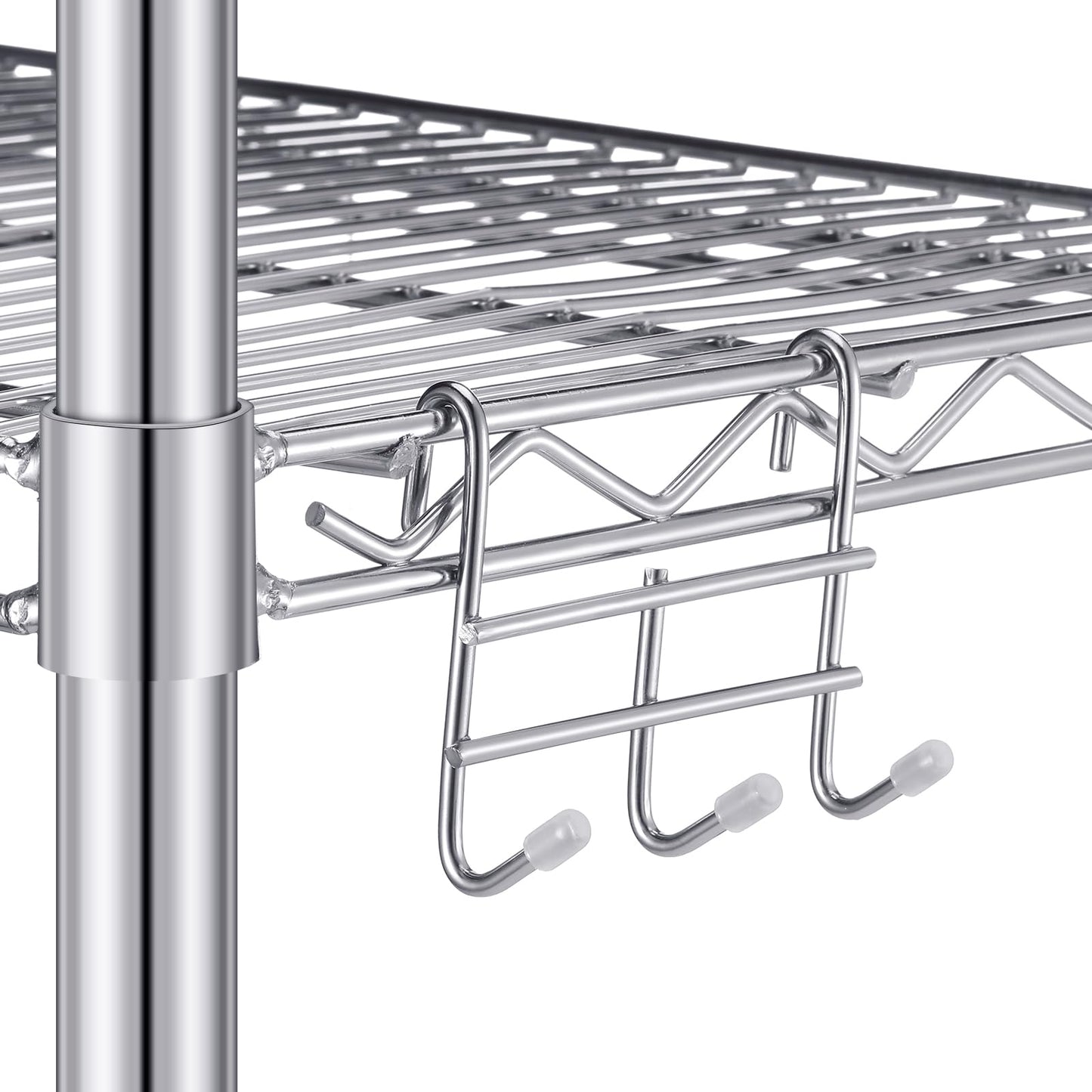 MorningRo 2 Pack Additional Wire Shelf for Wire Shelving Units Chrome Finish Shelving Weight Capacity 600-800 Lb, Heavy Steel Industrial for Warehouses, Closets, Kitchen(Sliver,14" W X 36" L)
