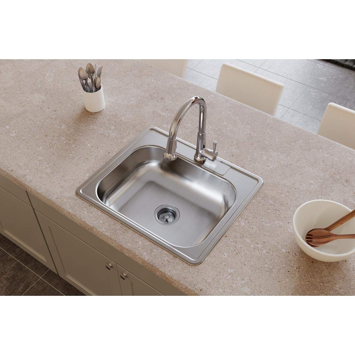 Elkay Dayton D125212 Single Bowl Drop-in Stainless Steel Sink