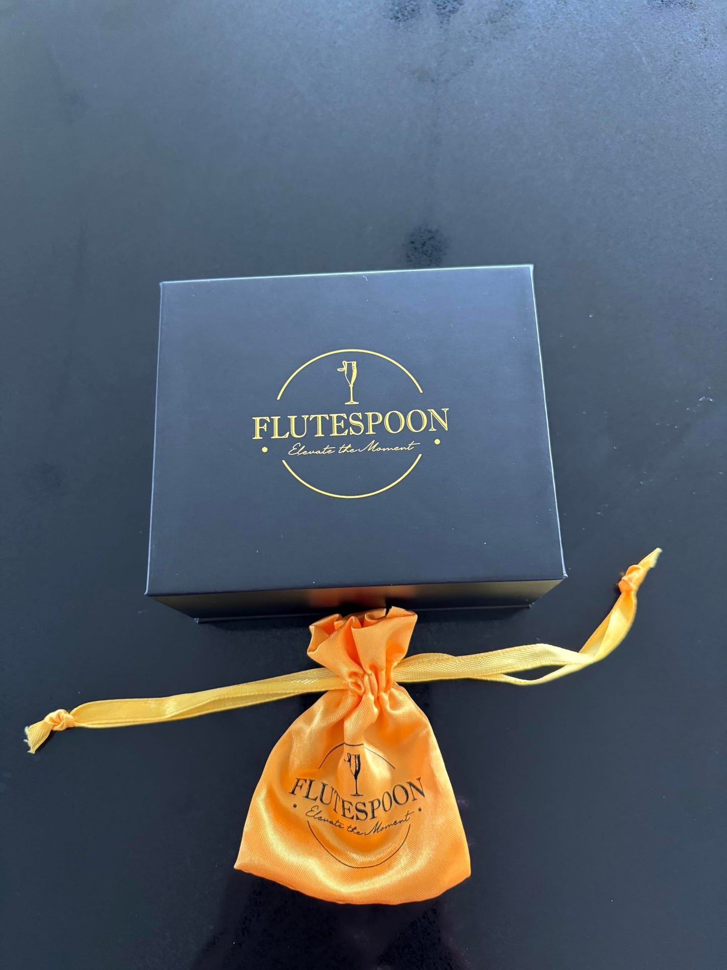 FluteSpoon™ Gold Rim-Hanging Champagne Spoon (4 Pack)