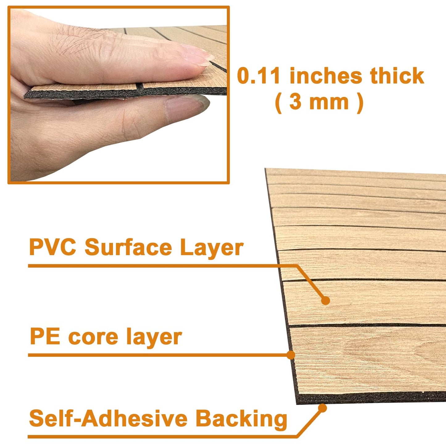 Yutianli PVC Slat Wall Panel Peel and Stick 236"x 15.7" Faux Wood Slat Panel Artificial Oak Wood Grain Self-Adhesive Soundproof 3D Wall Panel for Walls and Ceilings