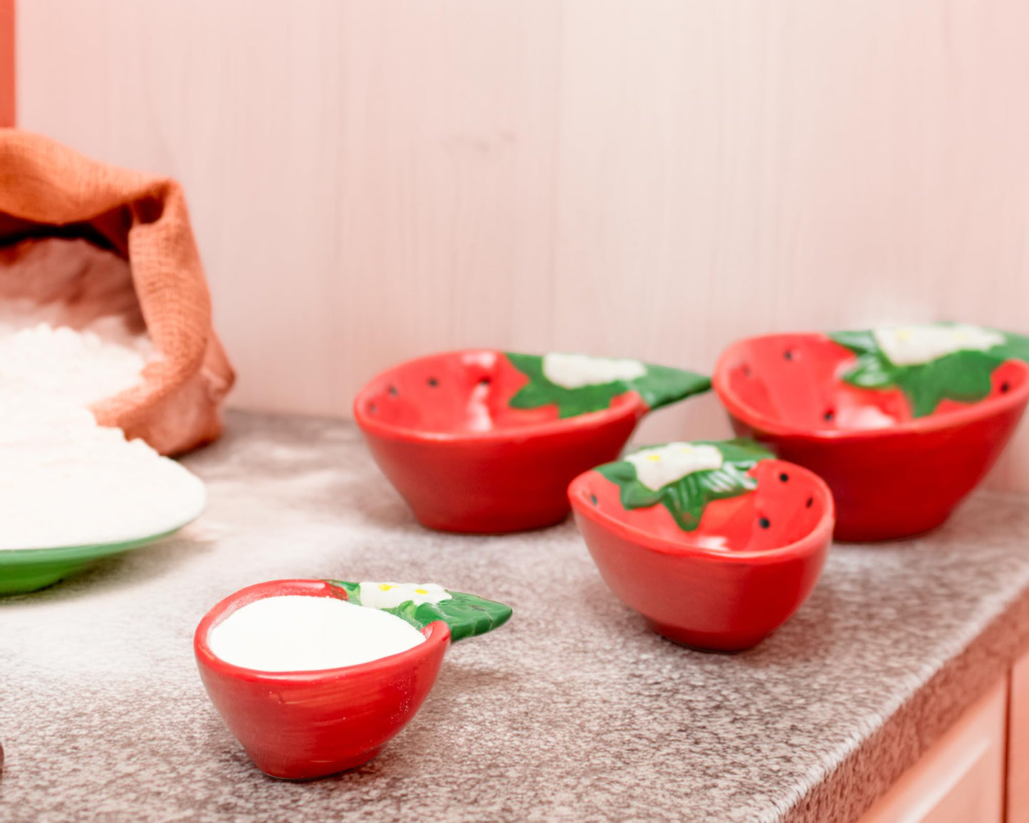 10 Strawberry Street Strawberry Measuring Cups, set of 4