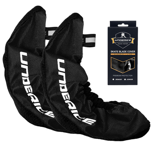 UICE Ice Skate Guards,Skate Blade Cover for Hockey Skate,Figure Skate Guards,Hockey Gift for Youth and Adlut(Black, Senior)