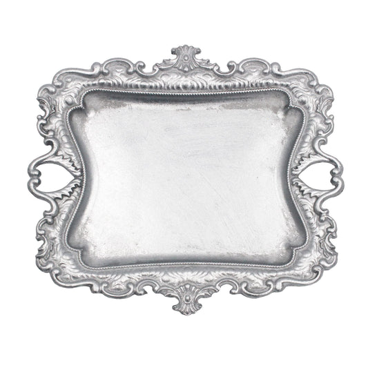 Vintage Small Sliver Ring Dish, Birthday & Wedding Gifts for Women，Wedding Ring Tray -Sliver (1 Pack)