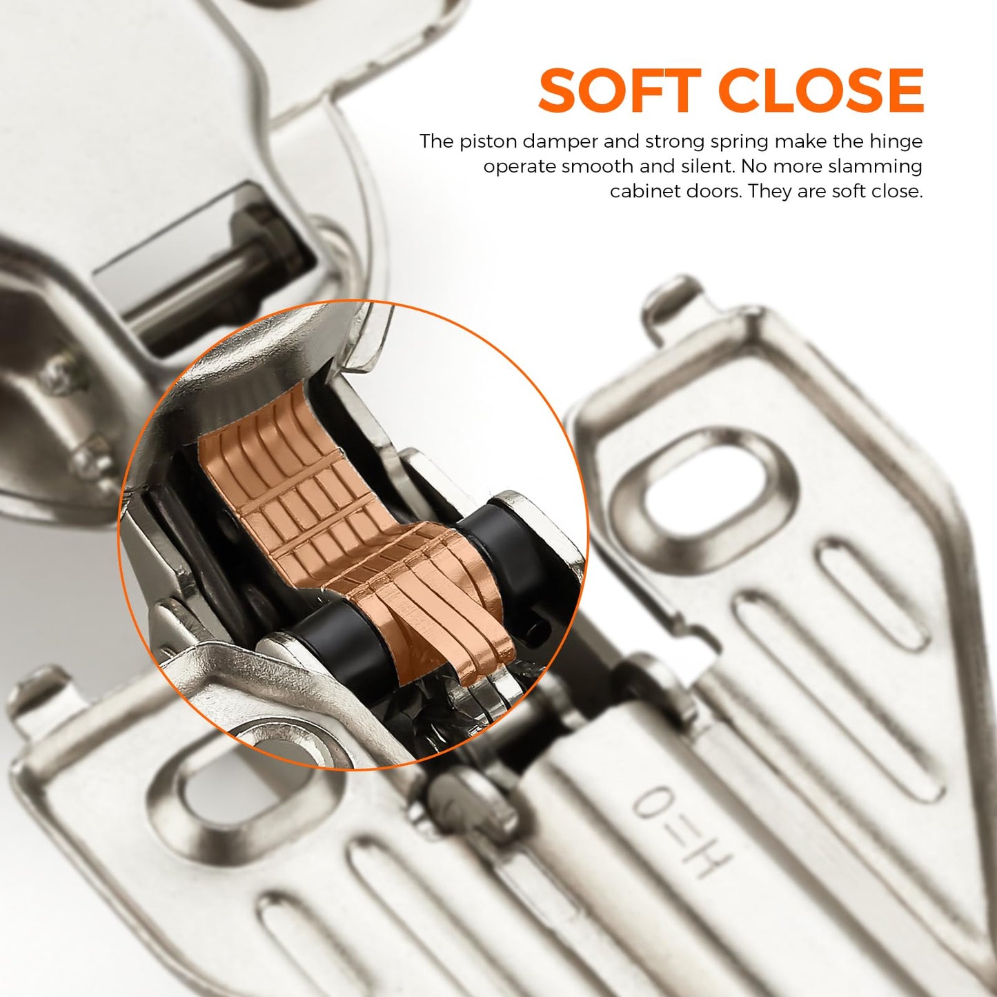 JOY DECOR Full Overlay 10 Packs (5 Pairs) Concealed Kitchen Cabinet Hinges 105 Degree Soft Close Adjustable Cabinet Door Hinges for Face Frame Cabinet