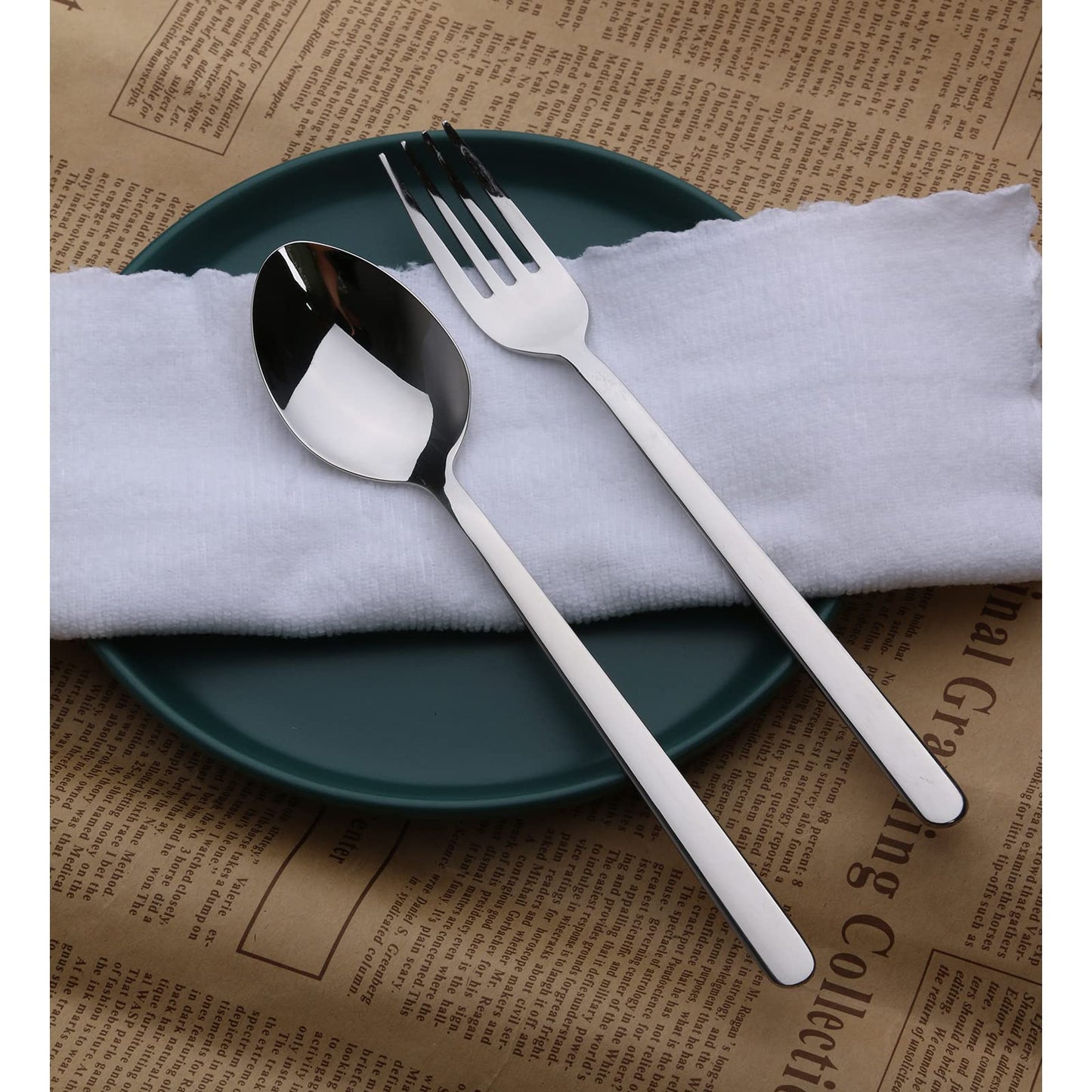 KINGSTONE Dinner Forks Set of 12, 8-Inch 18/10 Stainless Steel Forks Cutlery Table Forks for Home, Kitchen & Restaurant, Dishwasher Safe (Dinner Forks Set, 12-Piece)