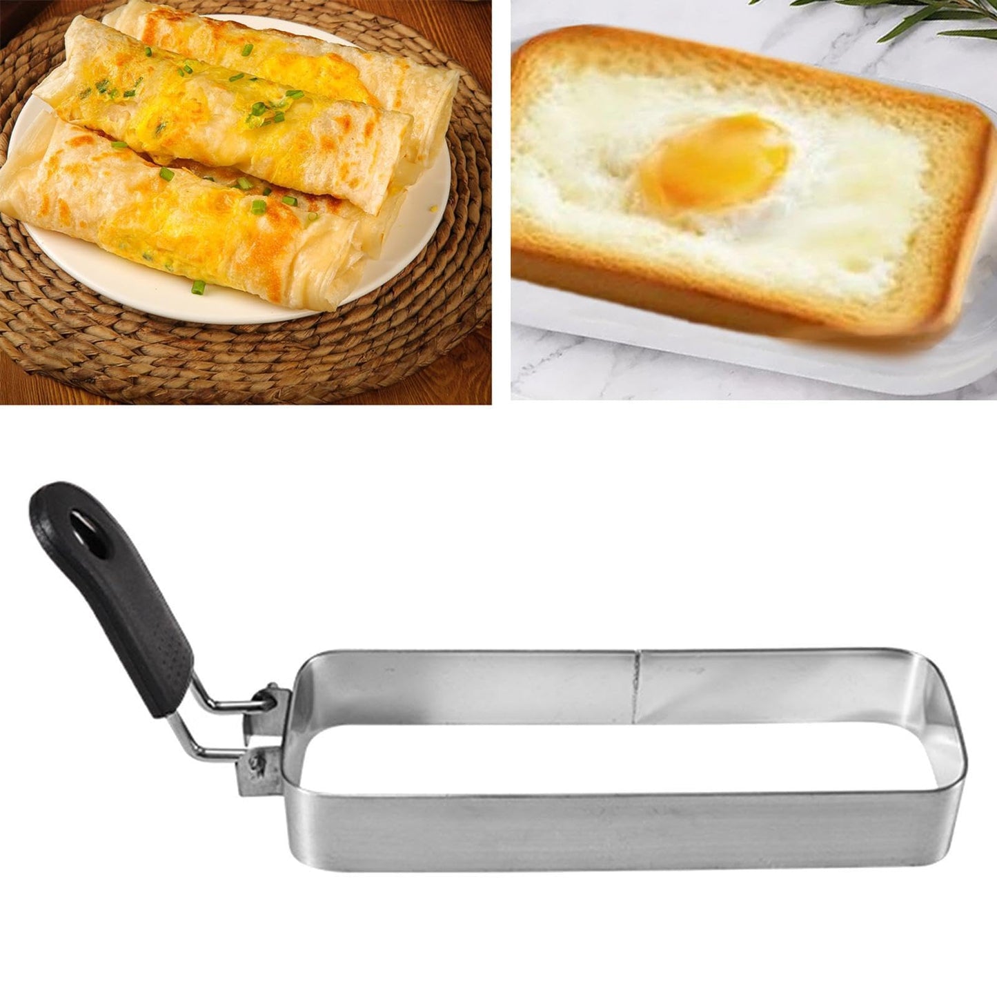 Fried Egg Ring for Griddle Pan for Breakfast Sandwich Griddle Cooking Shaper 15X6.5CM