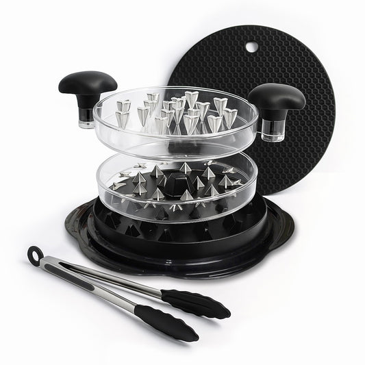 Prepmate Chicken Shredder, Heavy Duty Highly Durable Chicken Shredder Tool Twist, Meat Shredder Machine, BPA Free, Strong Anti-Slip Mat & Tongs, Dishwasher Safe, Suitable for Pork Beef Chicken