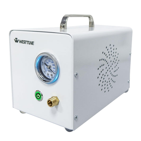 WEST TUNE Lab Diaphragm Vacuum Pump, Portable Oilless Vacuum Filtration Pump for Laboratory Work with 2 Types of Rubber Tubes, Negative Pressure (15L/min)