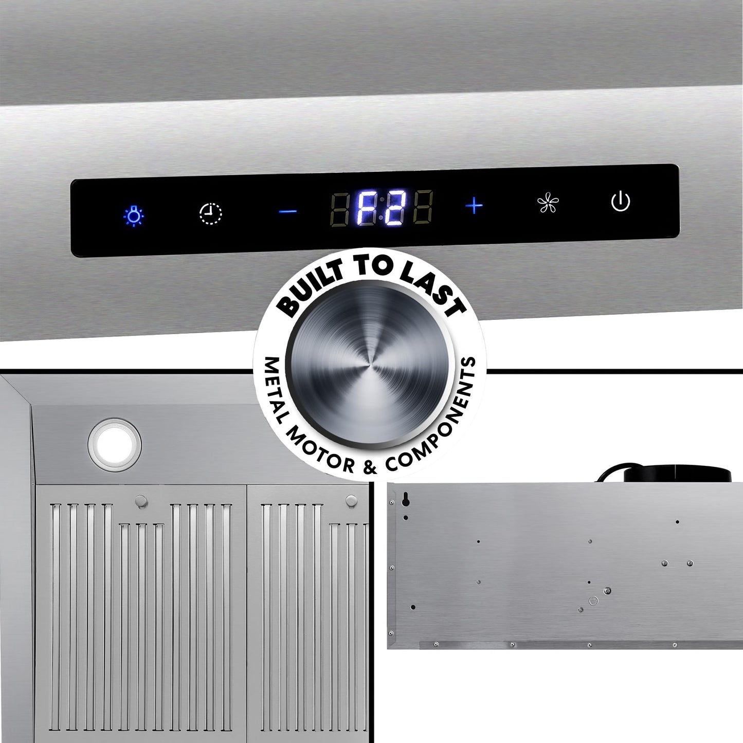 COSMO UMC36 36 in. Haven Collection 380 CFM Ducted Under Cabinet Range Hood, LED Lights, Touch Controls, Stainless Steel