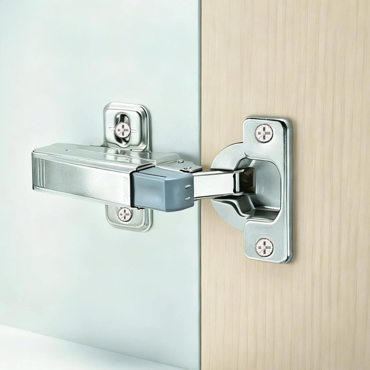 Blum 2-Pack Clip Top BLUMOTION Soft Close Hinges, 110 Degree Full Overlay Cabinet Hinges, with Clip Mounting Plates – Easy Installation for Frameless Cabinets