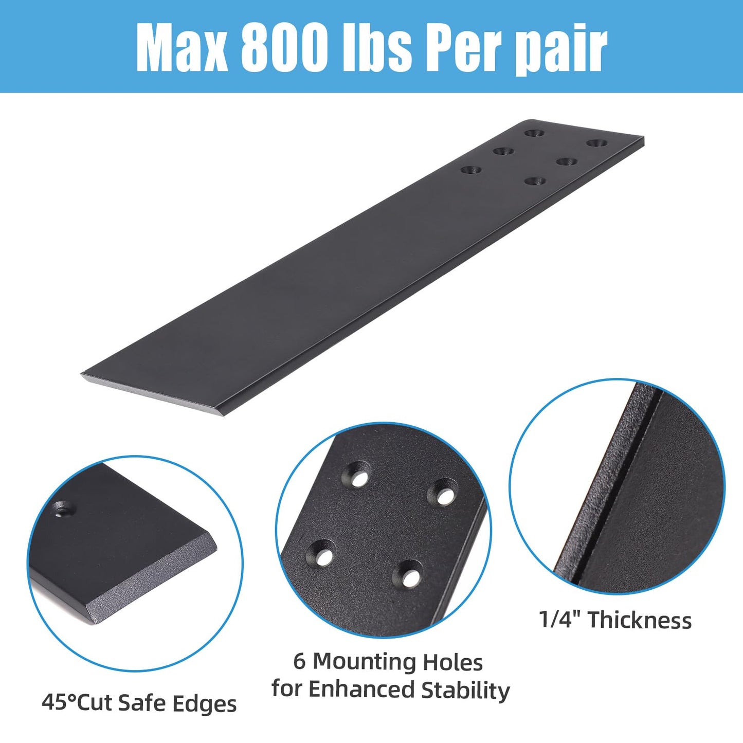 WEKIS 10 Inch Countertop Support Bracket, 3 Pack Solid Iron Heavy Duty Hidden Flat Floating Shelf Brackets, Top Mount Knee Wall Support Mantel Bracket Hardware for Wood Granite Quartz Countertop