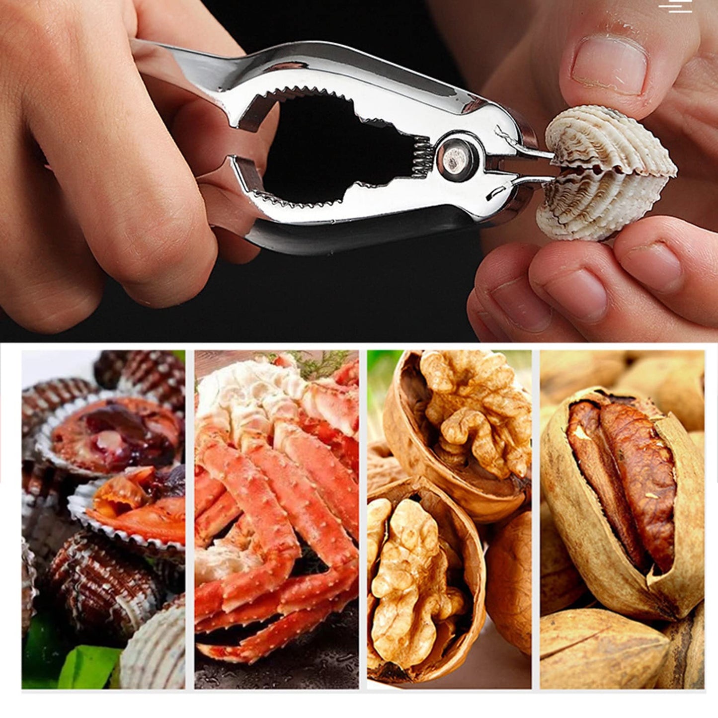 Seafood Scissors Blood Clam Opener Crab Pliers Nut Lobster Shellers Cracker Multi Functional Tool for Kitchen Shellfish Food