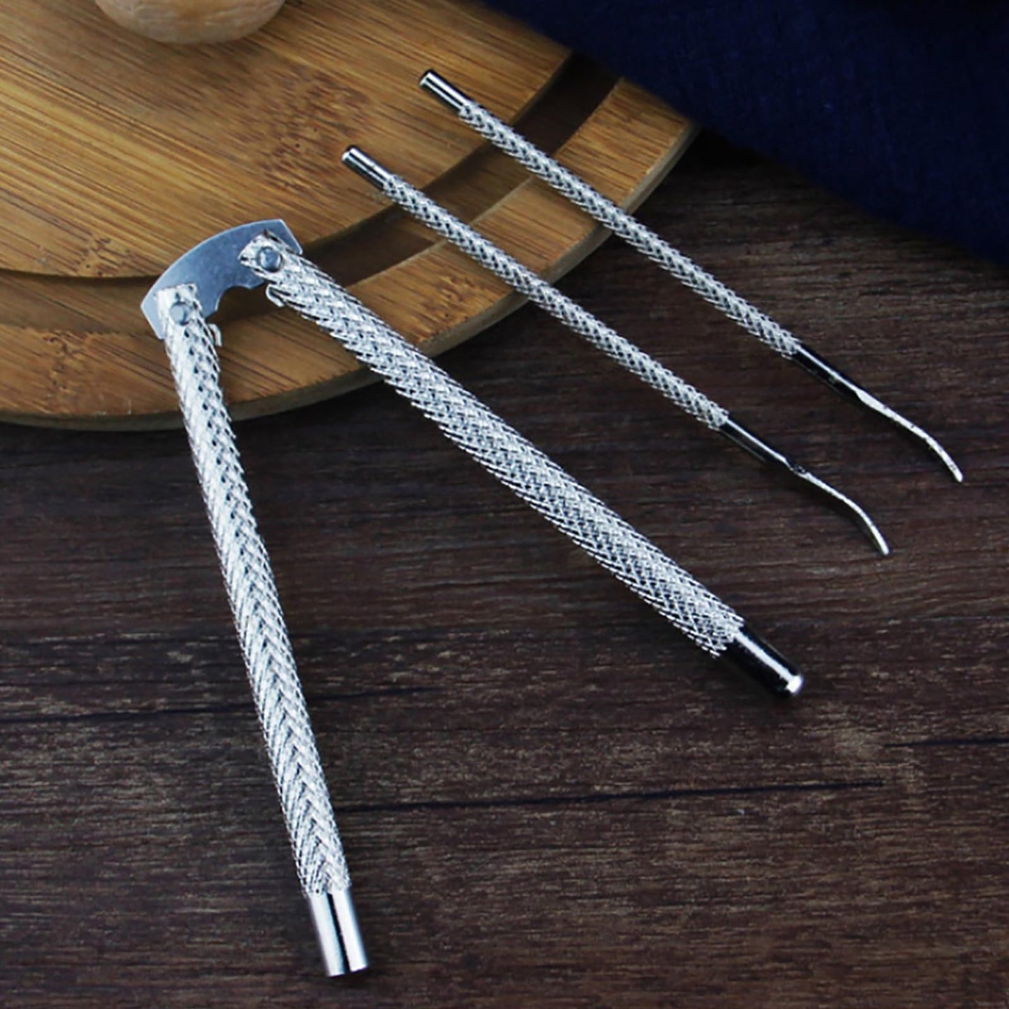 Artcome 3 Pcs Nutcracker Stainless Steel Set with 6 Picks for Nuts & Seafood Lovers
