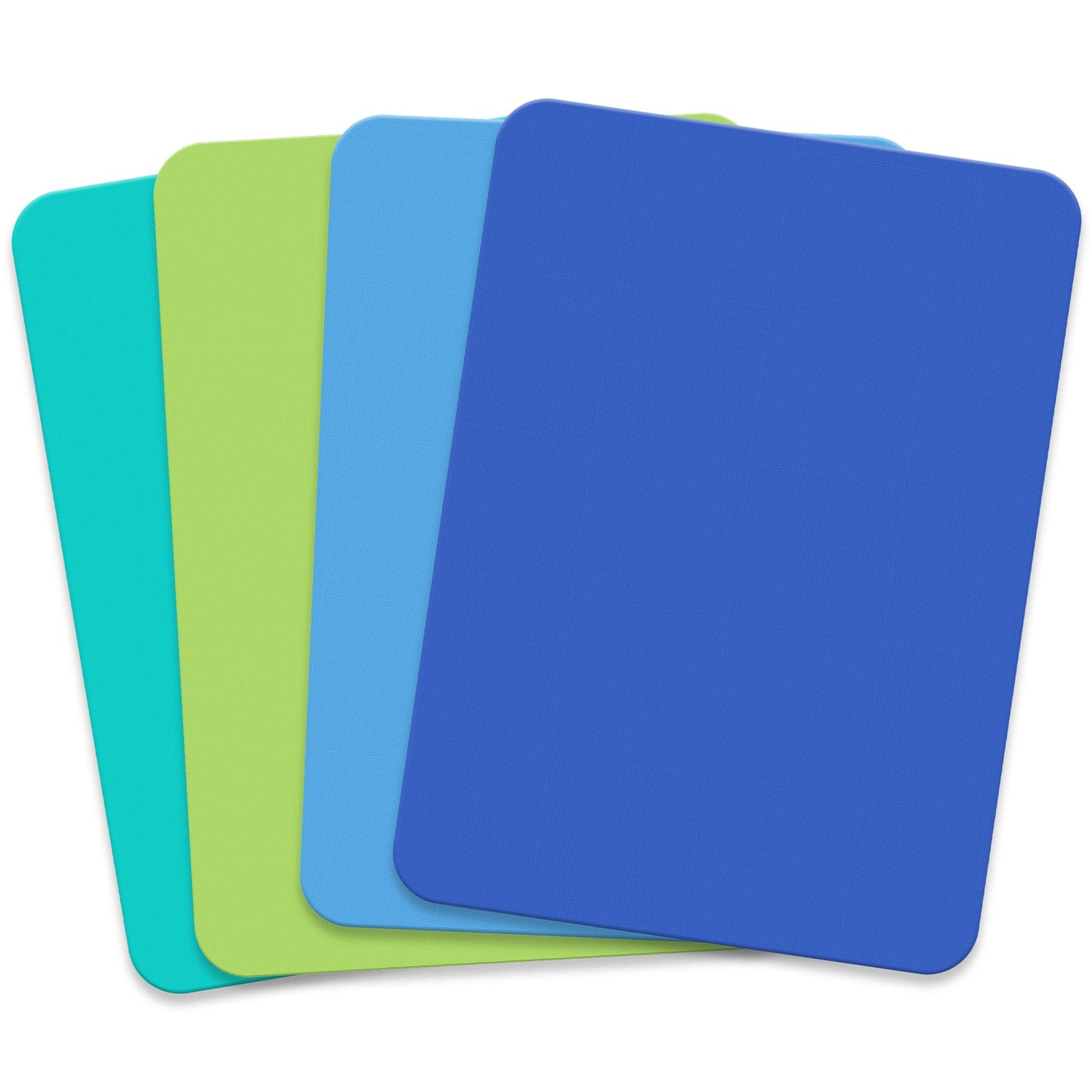 IMUSA Flexible Cutting Mats - 4 Pack – 11.5" x 15" Thin Plastic Cutting Boards for Kitchen, Color Coded, Non-Slip Backing, Odor Resistant Cutting Mat Set, Easy to Clean, Food Prep Boards