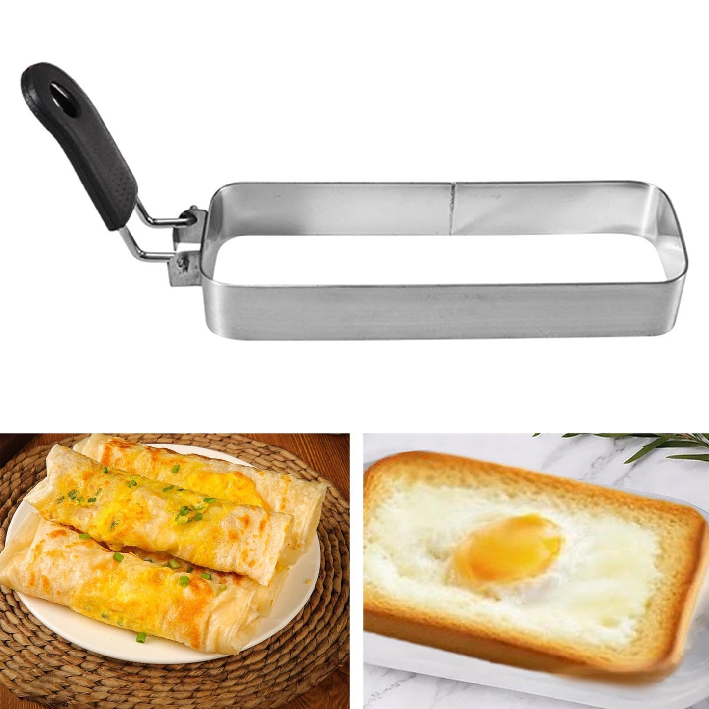 Fried Egg Ring for Griddle Pan for Breakfast Sandwich Griddle Cooking Shaper 15X6.5CM