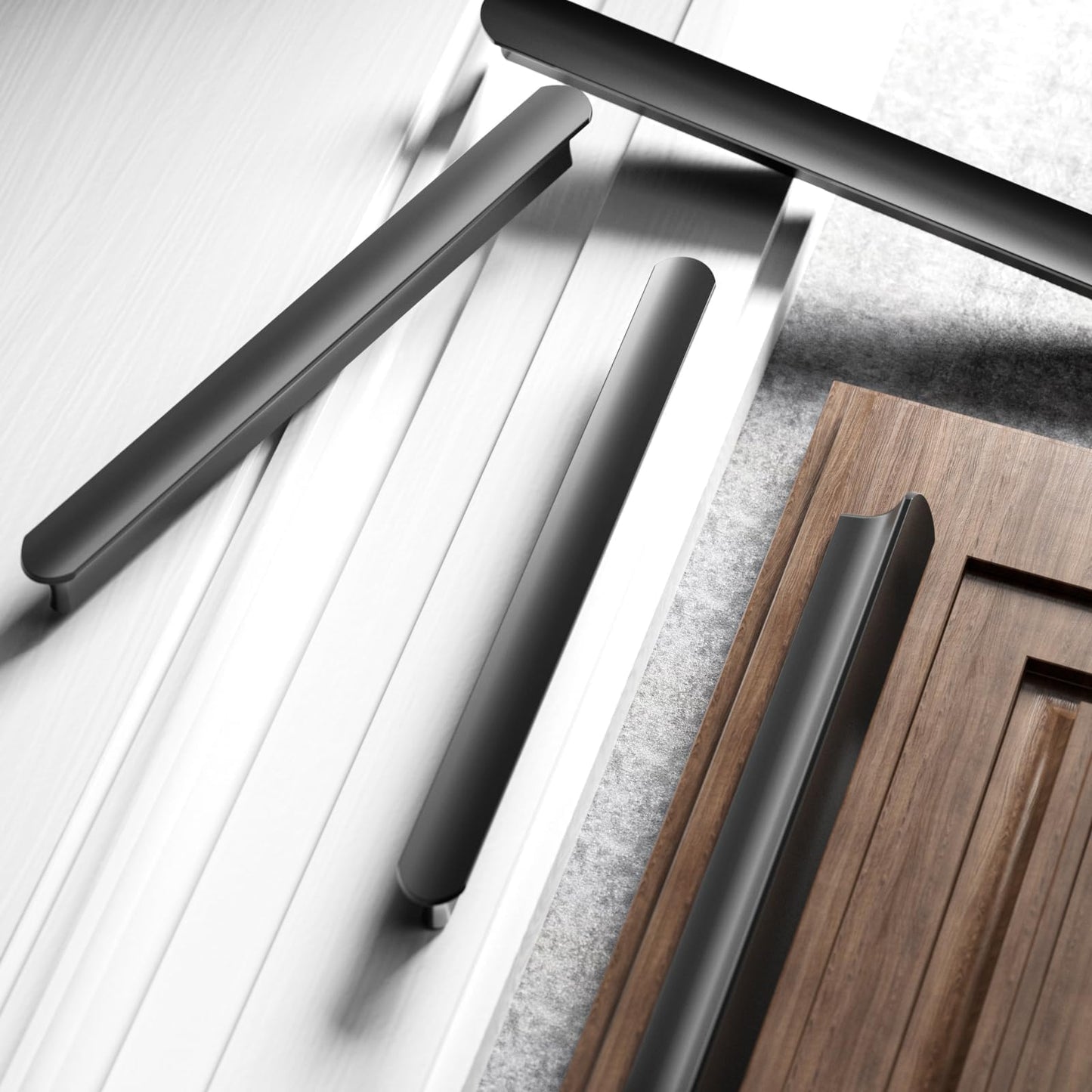 Cobbe 10 Pack Black Cabinet Handles 5 inch(128mm) Hole Centers Cabinet Pulls Kitchen Cabinet Handles Matte Black Drawer Pulls Kitchen Cabinet Hardware