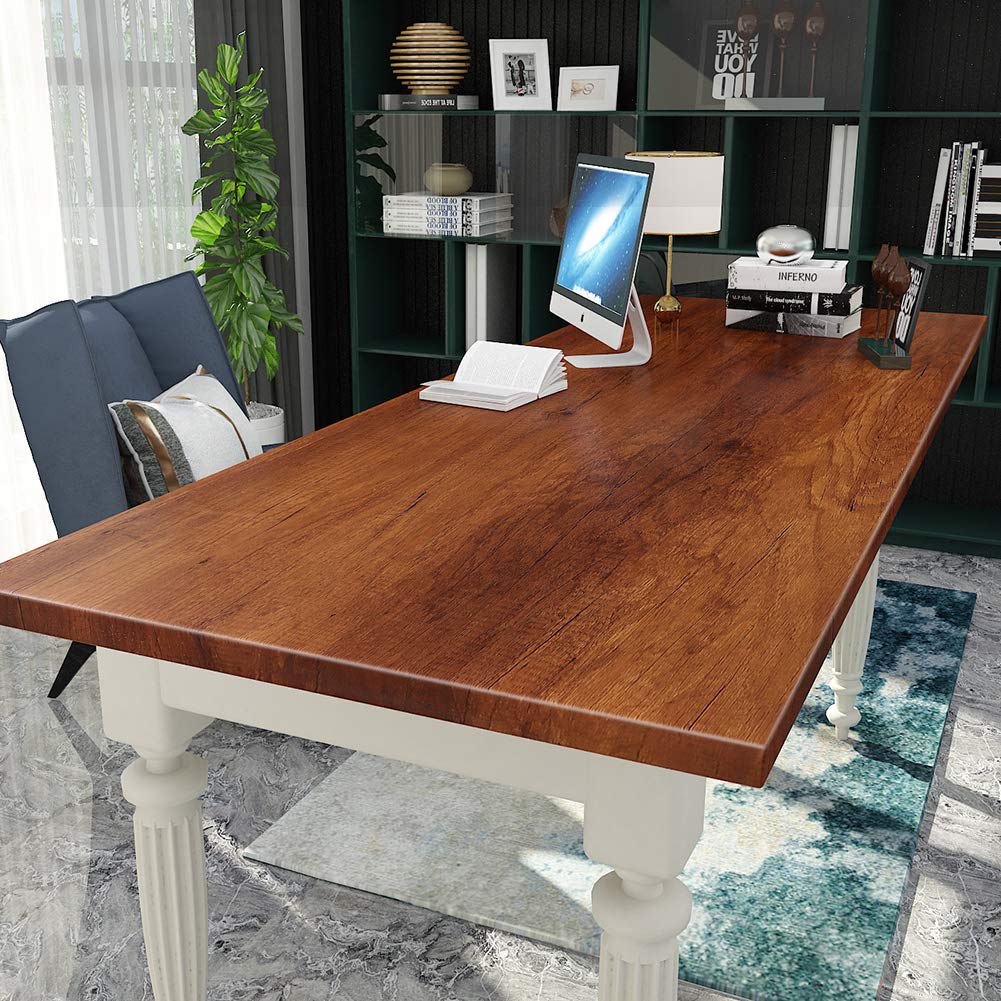 Livelynine Brown Wood Contact Paper Waterproof Kitchen Cabinet Wallpaper Peel and Stick Wood Stickers for Furniture Wood Grain Vinyl Wrap for Cabinets Desk Table Kitchen Counter Top Covers 15.8"x78.8"