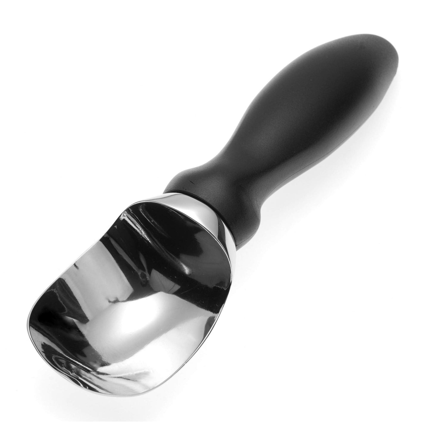 Spring Chef 18/8 Stainless Steel Ice Cream Scoop with Soft Grip Handle - Heavy Duty Ice Cream Scooper for Gelato, Sorbet, Cookie Dough, Melon, Sundae - Dishwasher Safe Kitchen Tool - Black
