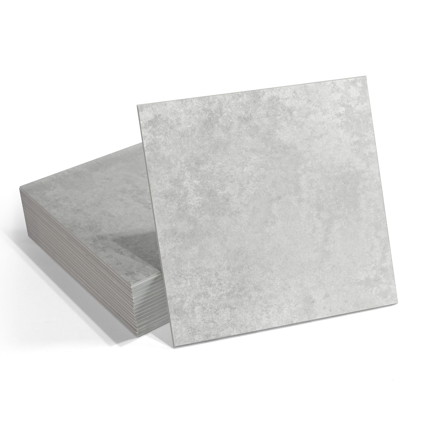 16-Pack Peel and Stick Floor and Wall Tile for Kitchen Bathroom, 9" x 9" Stone Composite Self Adhesive Vinyl Flooring Gray Cement Looks Waterproof Backsplash Tile, Covers 9.12 Sq Ft.