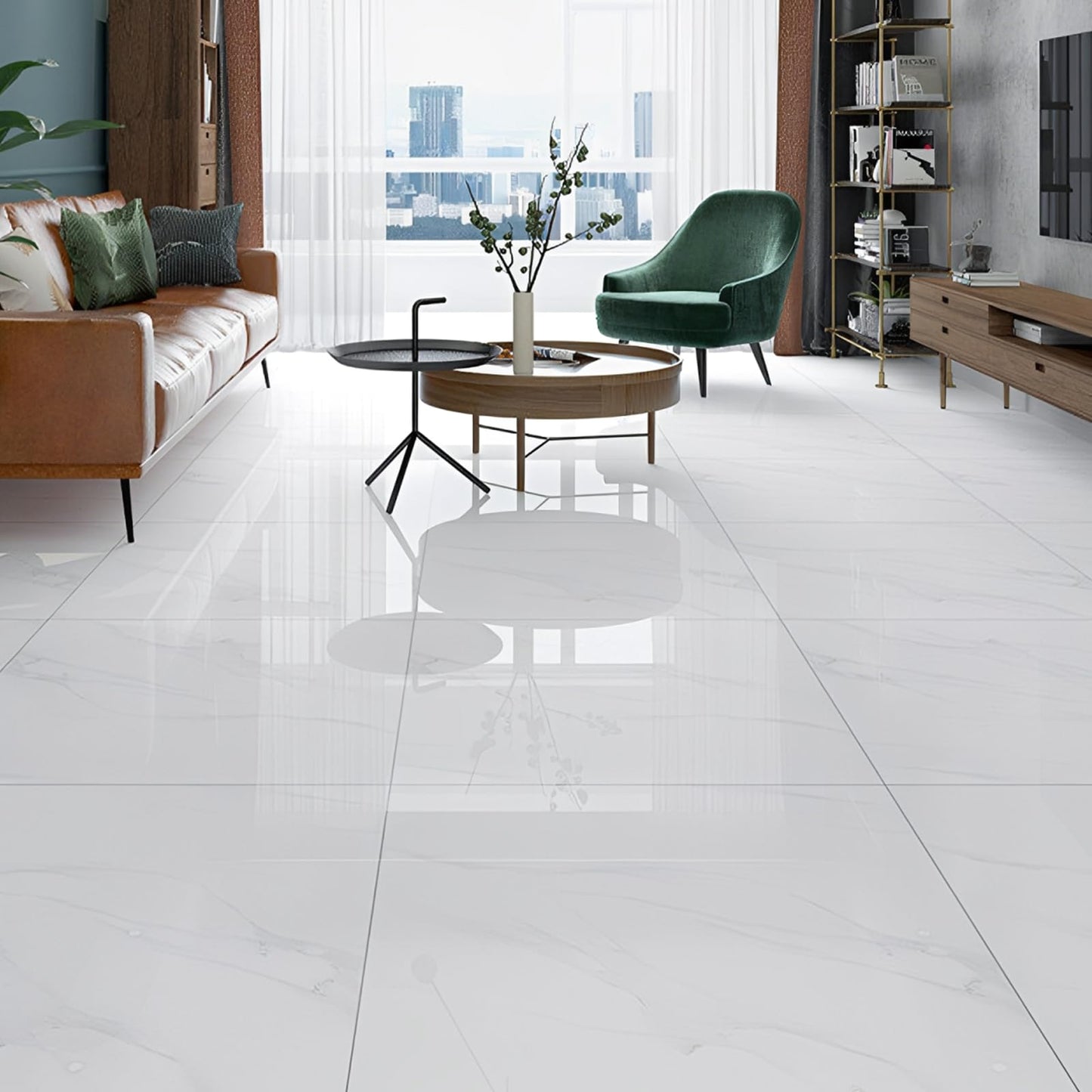 AKOLAFE 40 Sheet Vinyl Flooring 12x12 Inch Peel and Stick Floor Tile Waterproof White Marble Vinyl Floor Tiles Clearance Self Adhesive Floor Tiles Sticky Laminate Flooring Stick on Bathroom Kitchen RV