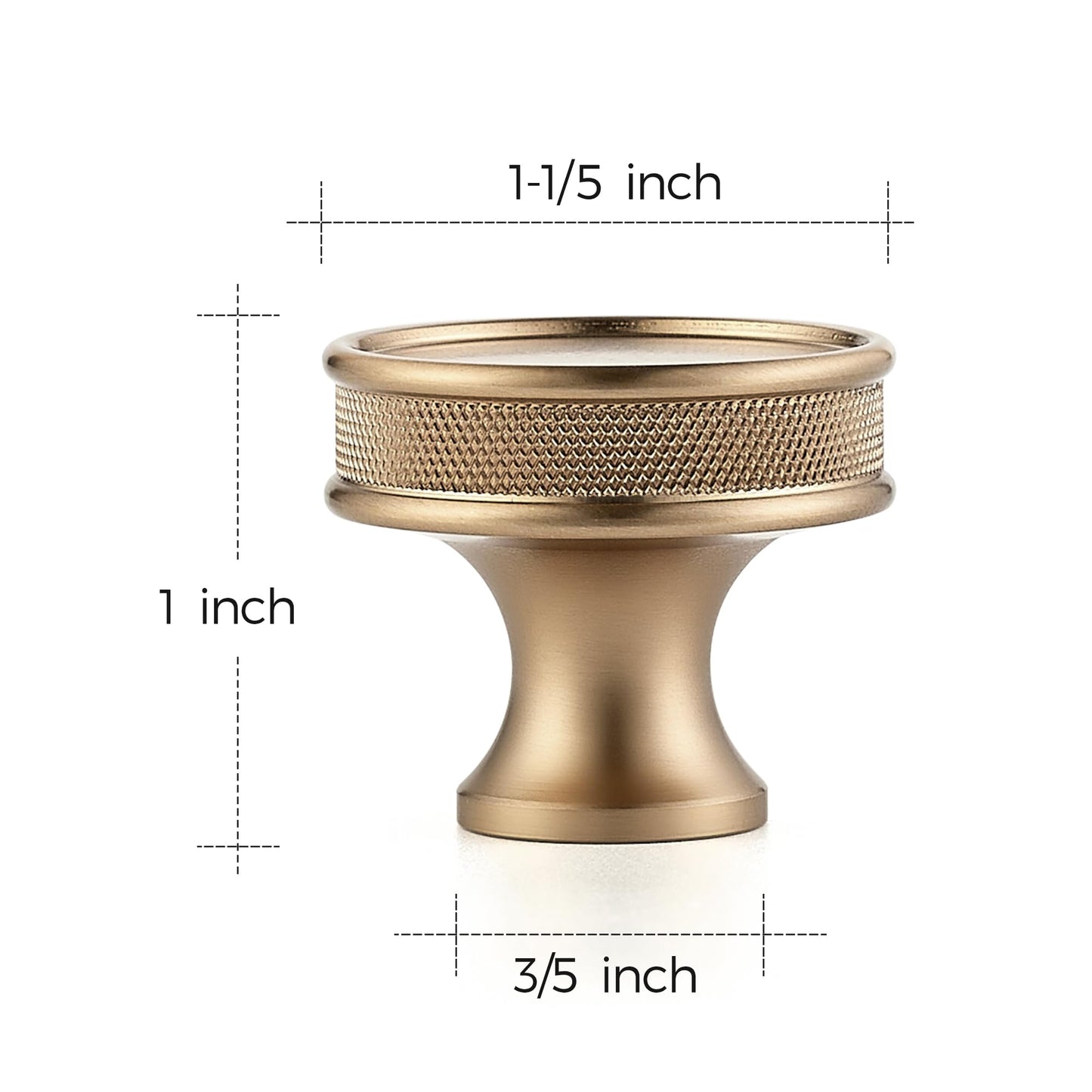 Ravinte 30 Pack 1-1/5"(30mm) Champagne Bronze Cabinet Knobs Knurled Dresser Drawer knobs Kitchen Cupboard Handles for Cabinet Hardware