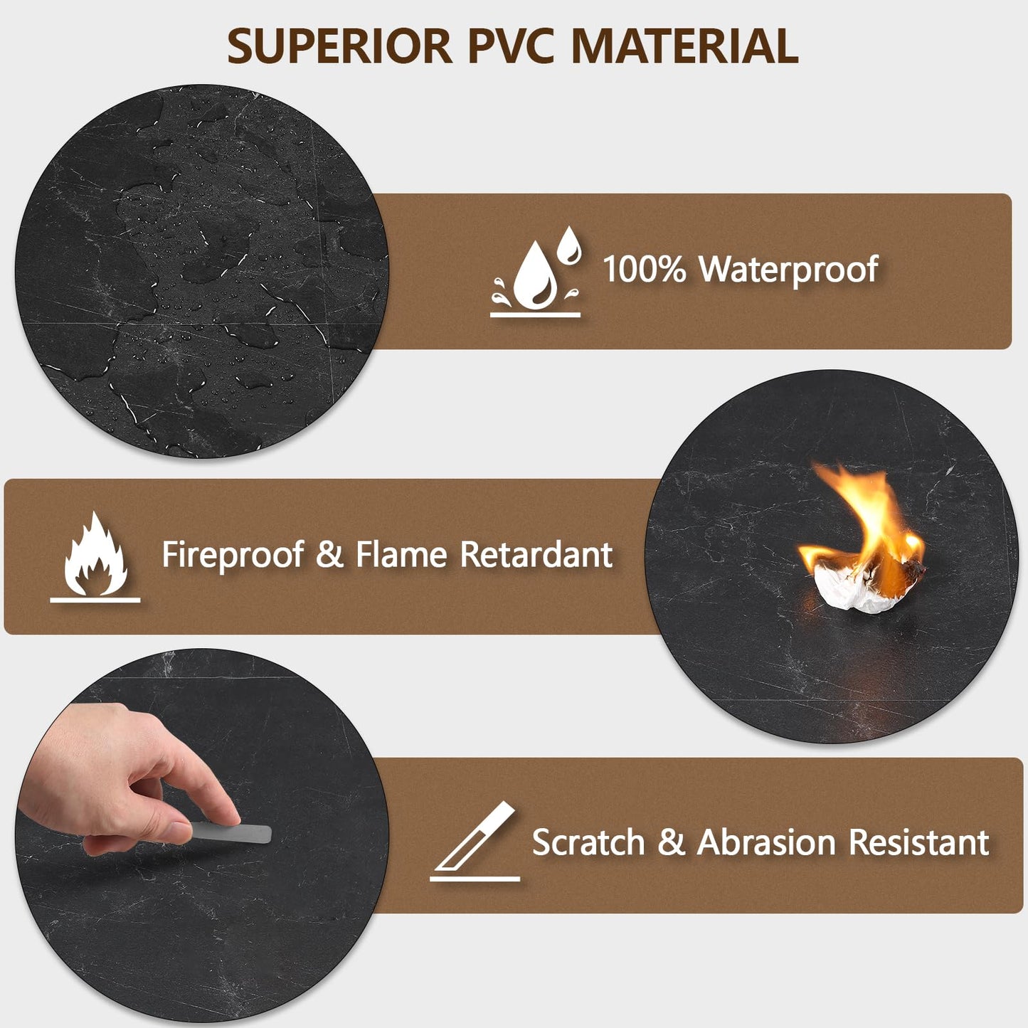 Peel and Stick Floor Tile, 30-Pack 12" x 12" Vinyl Flooring, Waterproof Self-Adhesive Luxury Vinyl Tiles, Easy DIY for Living Room, Kitchen, Dinning Room, RV, Cover 30 Sq. Black Vein Marble