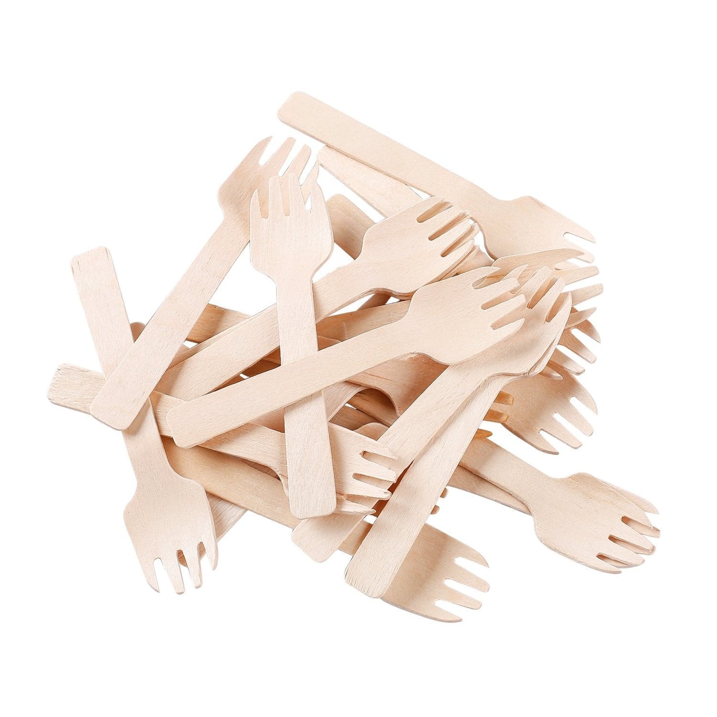 Gmark 1.5mm Extra-Thick Mini Wooden Sporks (4 Inch) - 200 Count Heavy Duty 2-in-1 Birch Wood Utensils - Sturdy No-Snap Small Fork-Spoon Combo for Appetizers & Desserts - Eco-Friendly GM1058