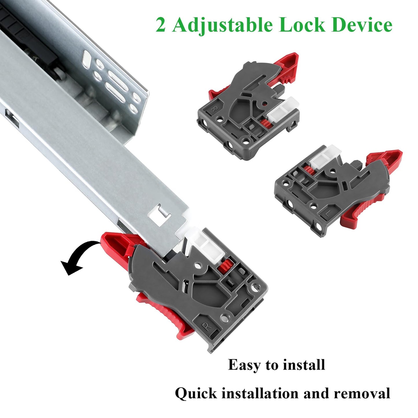 6 Pairs of 16 Inch Undermount Soft Close Drawer Slides,Bottom Mount Full Extension Drawer Glides Rails