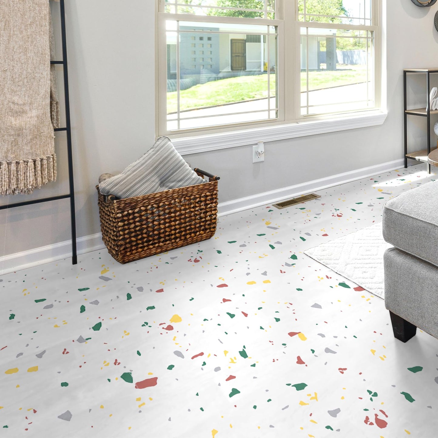 Art3d Peel and Stick Floor Tile, 30-Pack 12 x 12in. Covers 30 Sq.ft, Waterproof Vinyl Flooring Tiles Self Adhesive for Kitchen, Bathroom & Bedroom - Modern Terrazzo