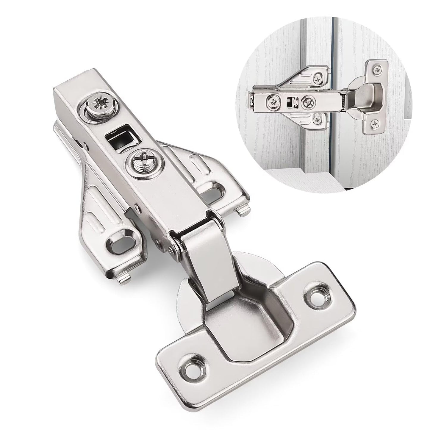 10 Pairs （20 Pack） Soft Close Kitchen Cabinet Door Hinges fit for Face Frame Cabinet,105 Degree Opening Angel Self Closing with Mounting Screws by Probrico