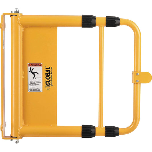 Global Industrial Universal Spring-Loaded Safety Swing Gate, 22" to 40" W Adjustable Opening, Self-Closing Safety Gate, Powder Coated High-Visibility Yellow